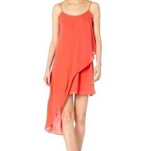 Haute Hippie Coral Asymmetrical Dress